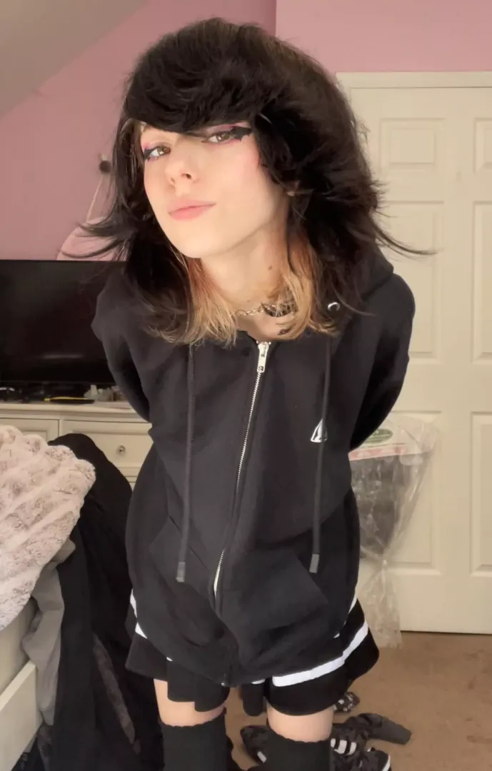 POV: The local femboy is asking you to go to a Halloween party with him
