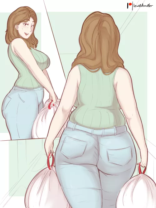 POV: You bumped into the MILF who lives a few doors down while you both happened to be taking out the trash.
