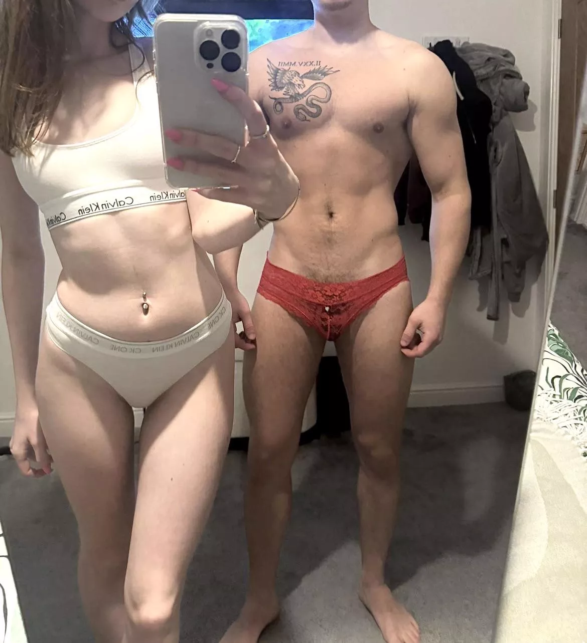 POV: Your 18 year old GF makes you wear her panties… 😳