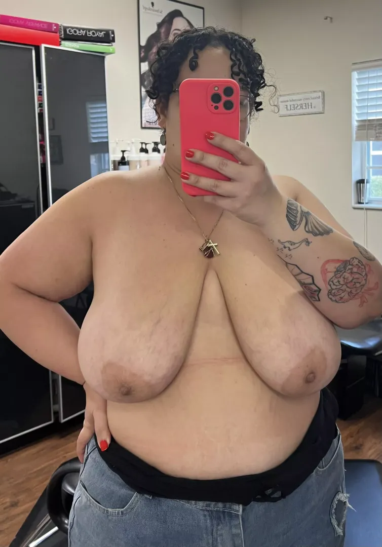 Pre-hurricane work titties! 
