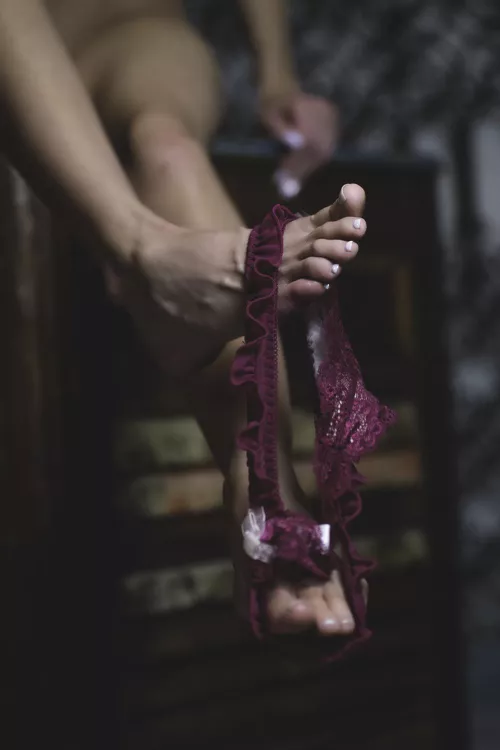 Presley’s panties gently slide off, dropping to the floor