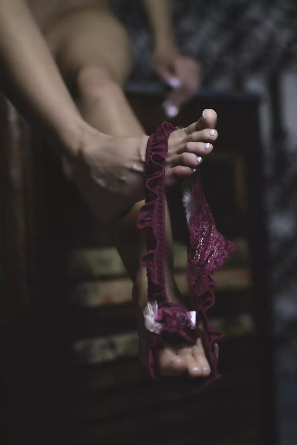 Presley’s panties gently slide off, dropping to the floor