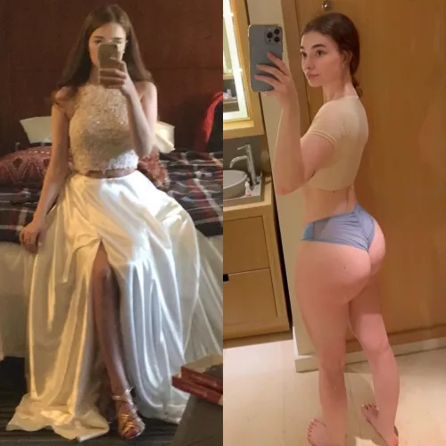 Prom dress on or off?