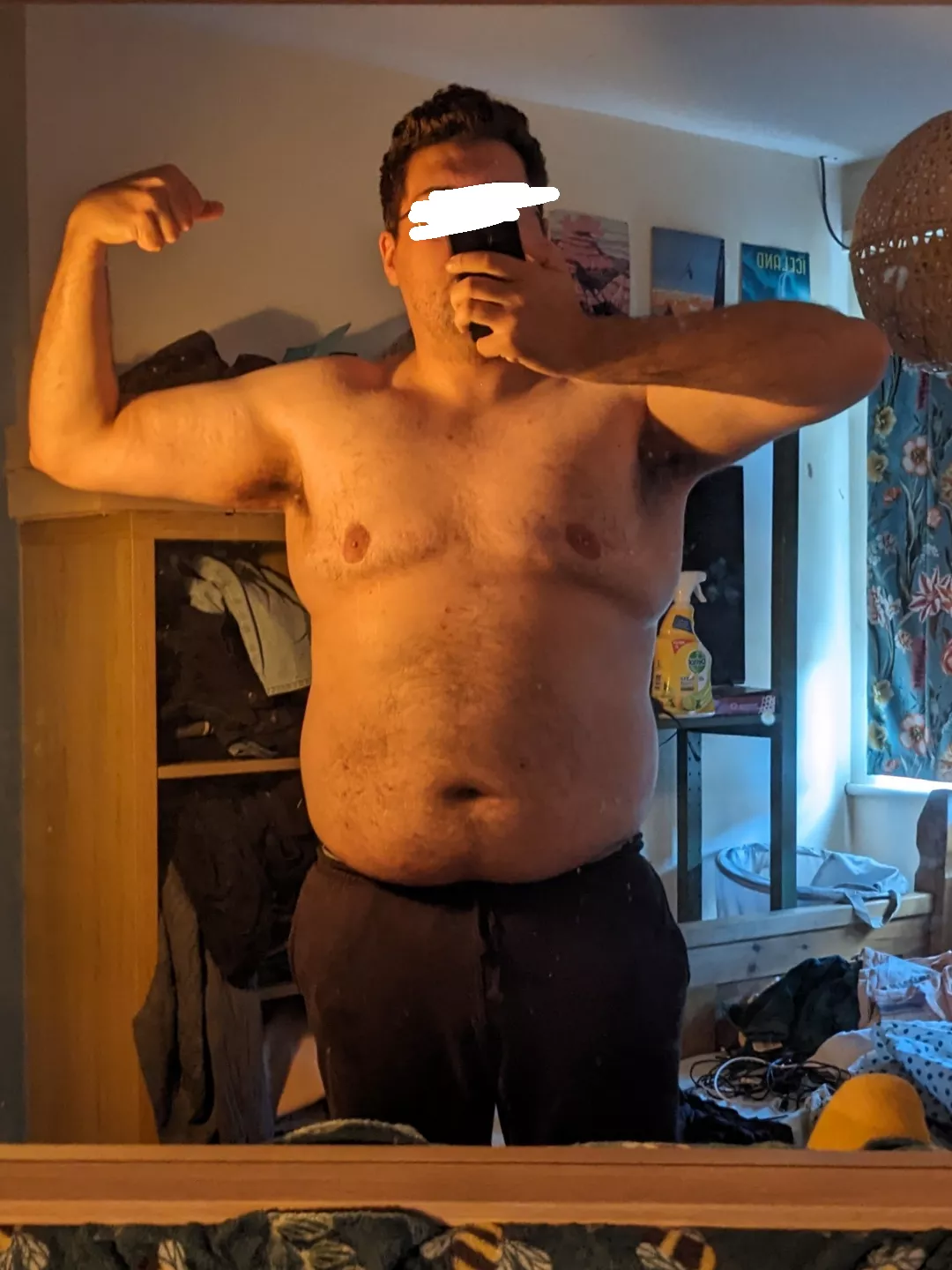 Proud of my fitness progress but still maintaining my cuddle factor, what do you think?