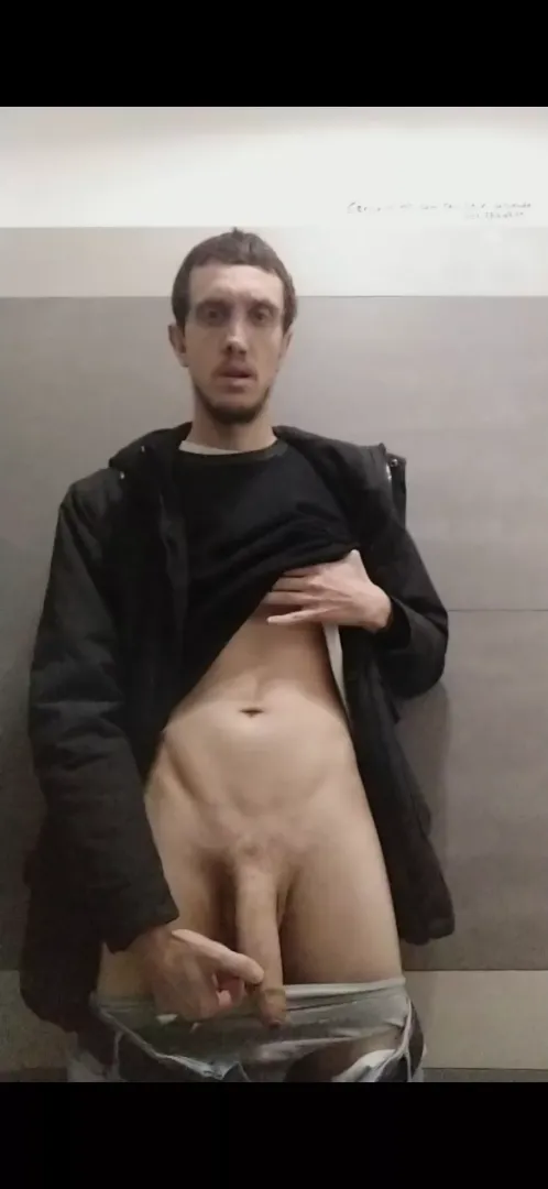 public bathroom: couldn't hold it