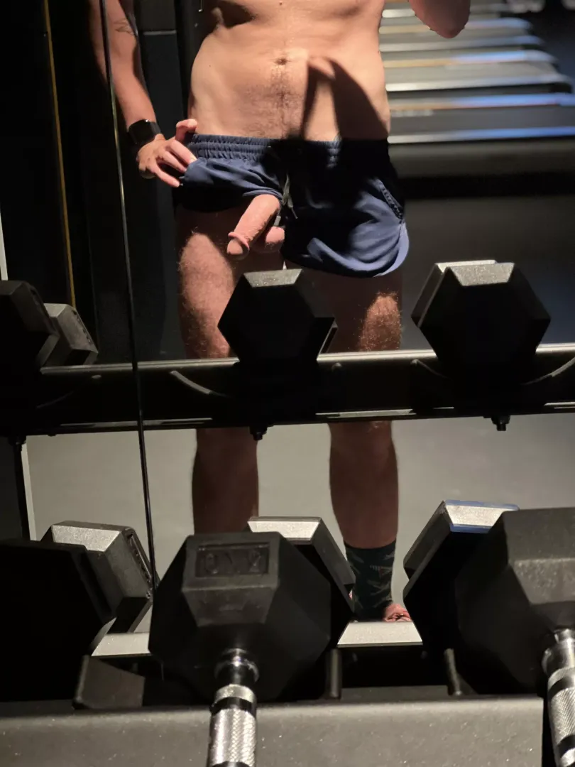 Pulling it out at the hotel gym