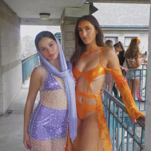 Purple and orange