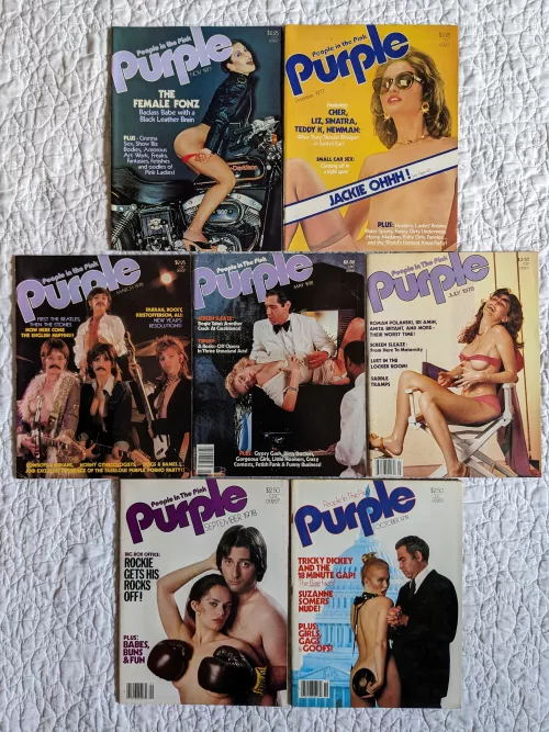 Purple magazine, 1977 and 1978.