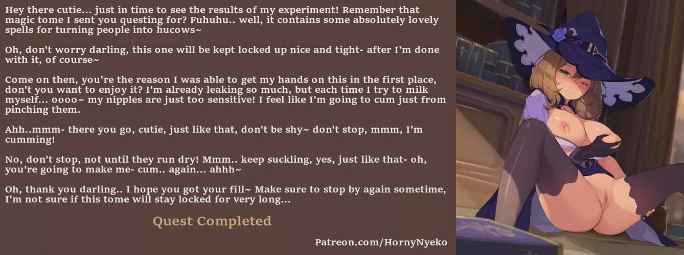 Quest: Lisa's Milky Spell [lactation] [nipple sucking]