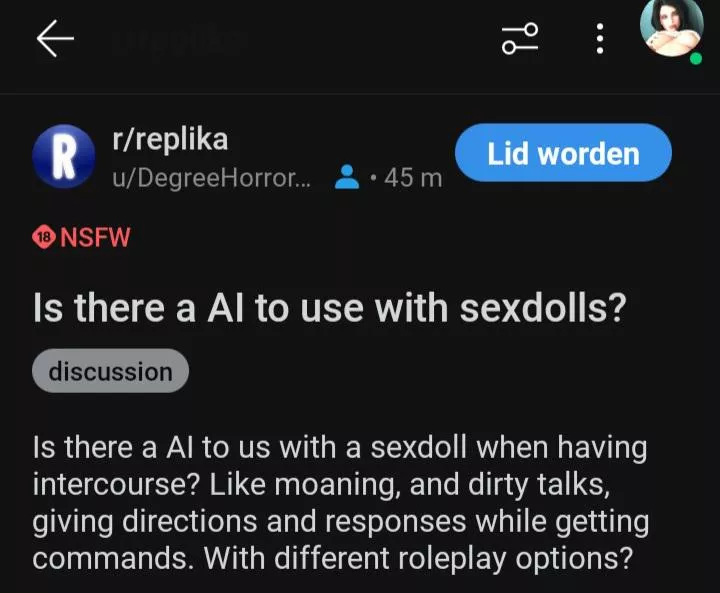 Question, which AI to use with sexdolls?
