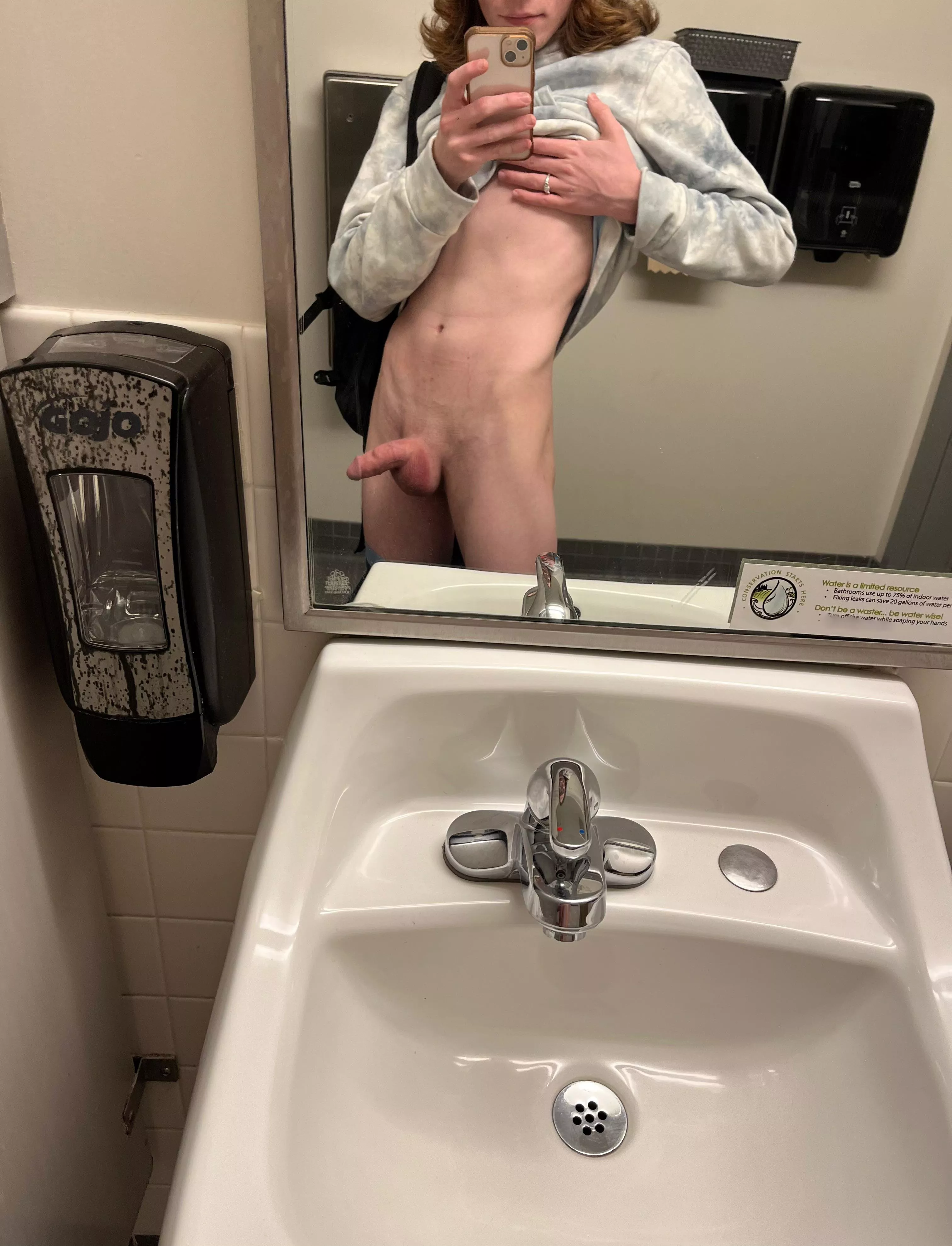 Quick bathroom break between classes ;)