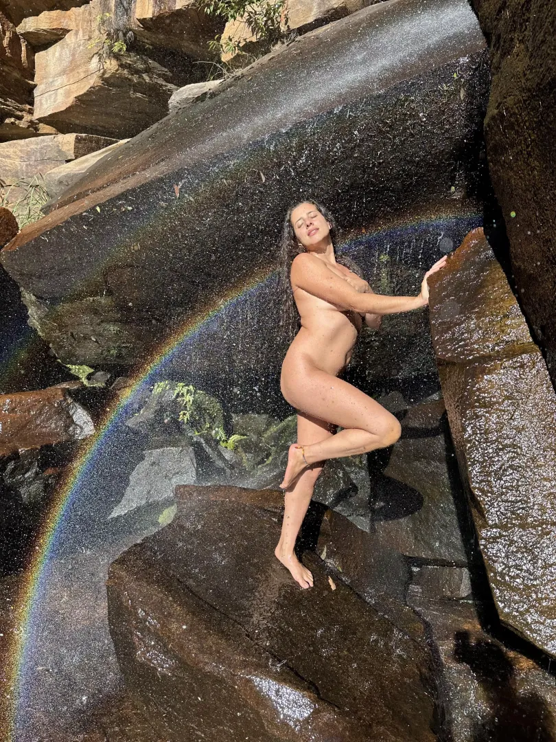 Rainbow waterfall