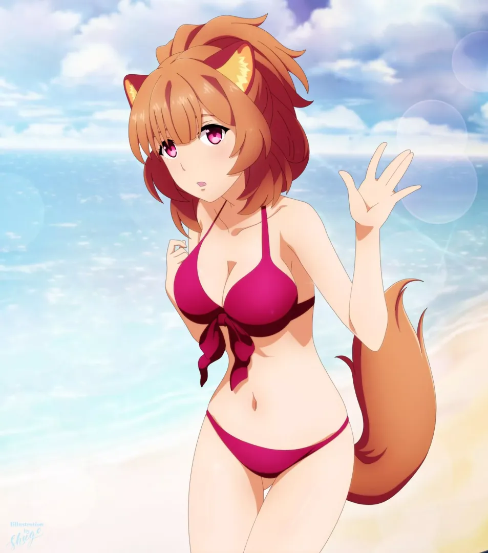 Raphtalia walking by the shore (By Shugo19) [The Rising of the Shield Hero]