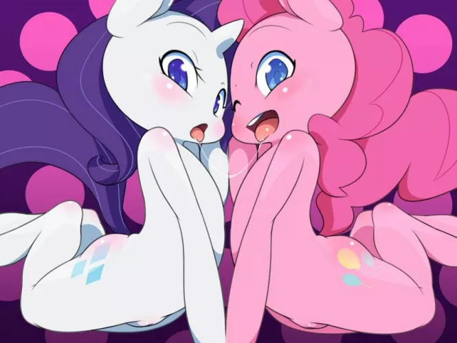 Rarity and Pinkie Pie (Mustang-Blaze)