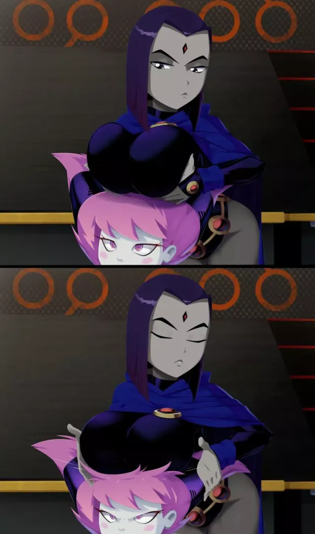Raven annoys Jinx w/ her tits (RavenRavenRaven)
