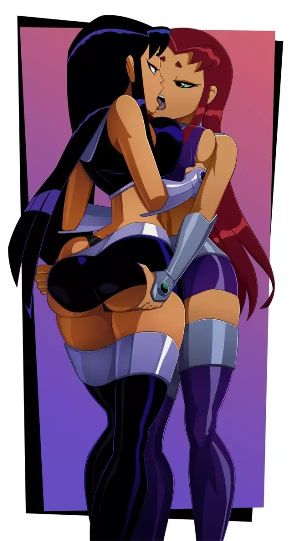 [Raven Raven Raven] (Teen Titans) Blackfire and Starfire kiss and grope each other. Space Alabama. All characters are adults.