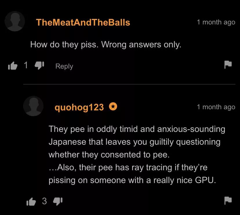 Ray-traced pee