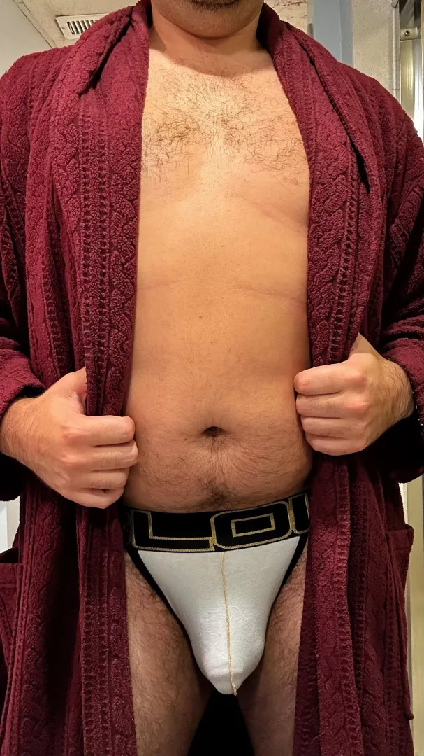 Ready for a shower and to be serviced, you in?