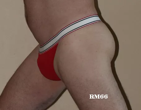 Red Jockey Retro Stripe Thongs