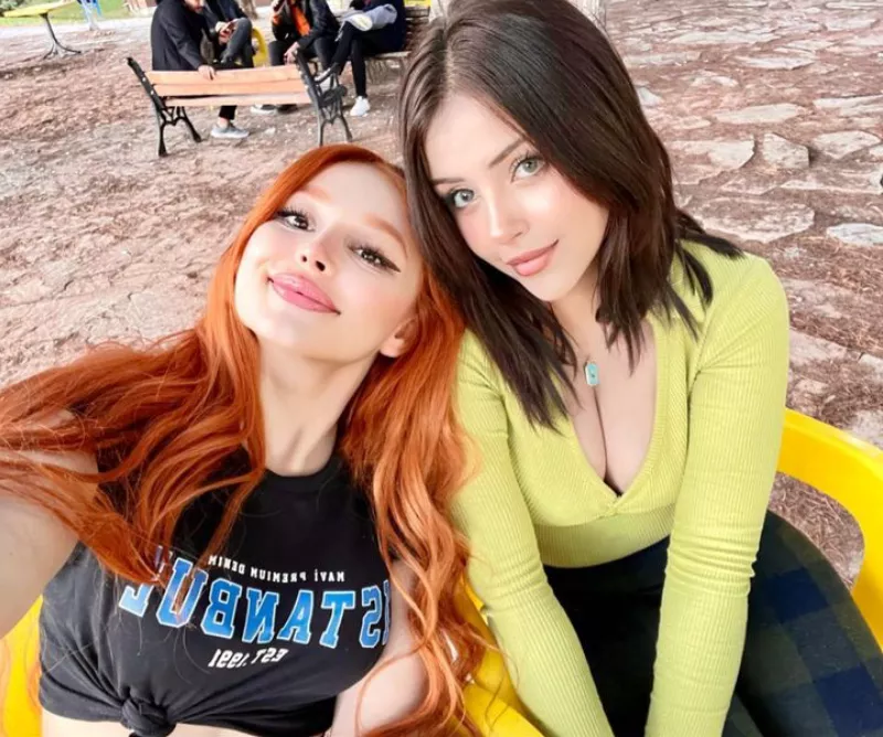 Redhead and black haired