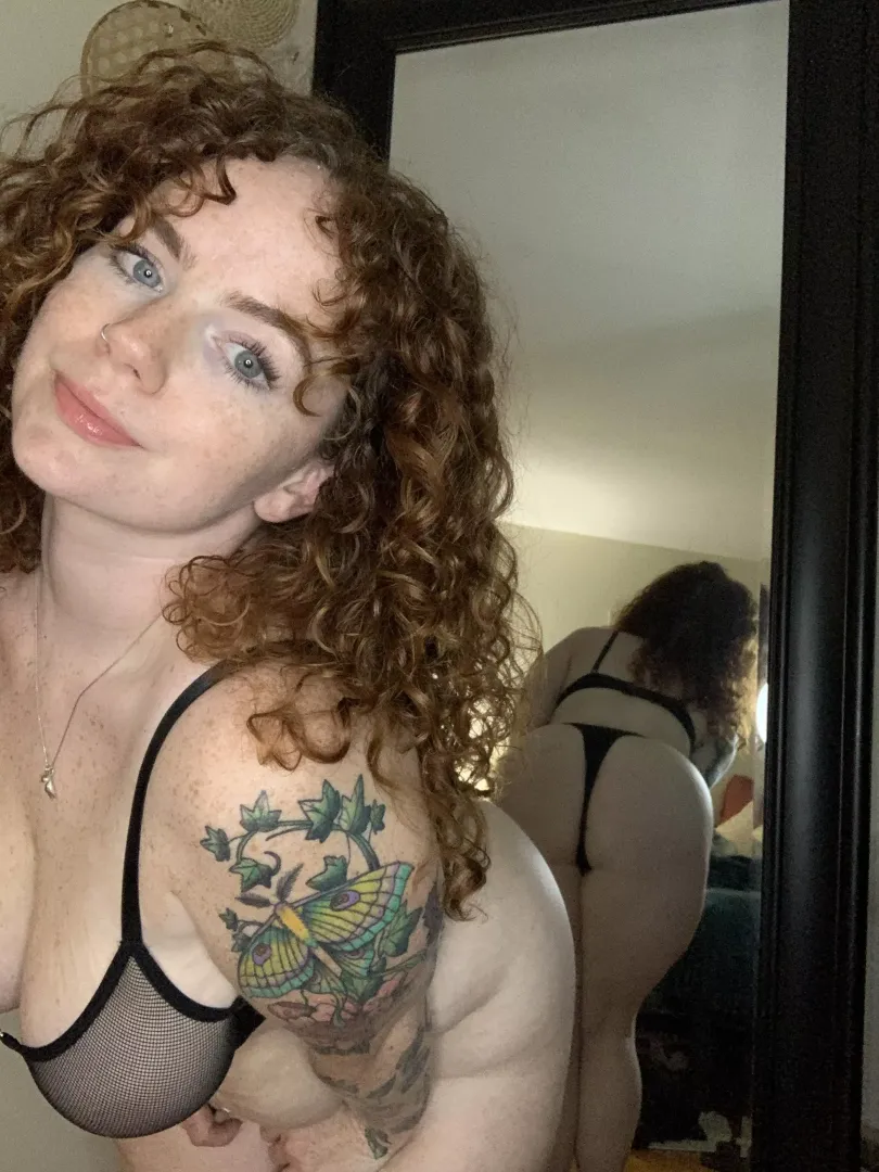 Redhead curly girl