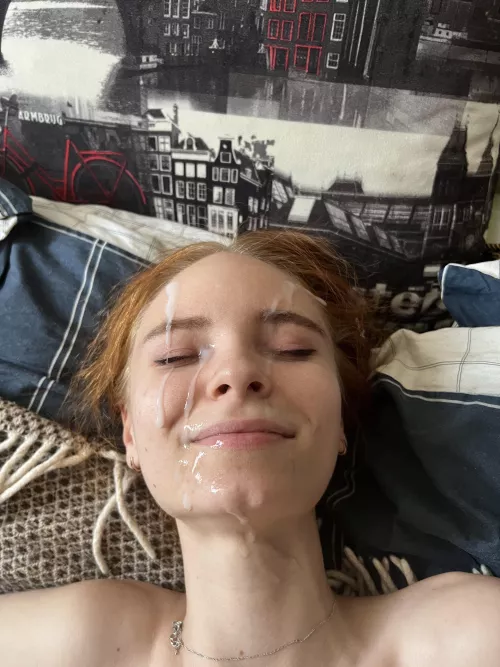 Redhead loves a thick facial