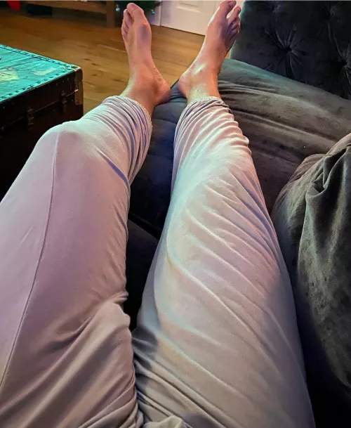 Relaxing on the sofa