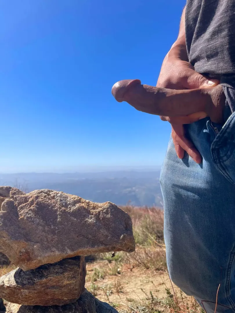 Releasing wood on a hike