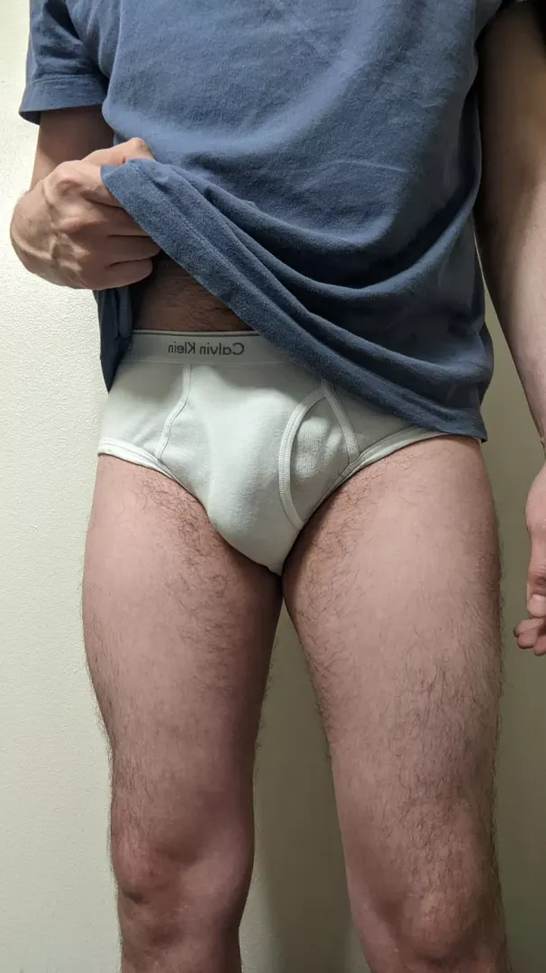 Remembering how my first roommate in college started hanging around in briefs and a shirt after seeing me do it. Current one wears boxers