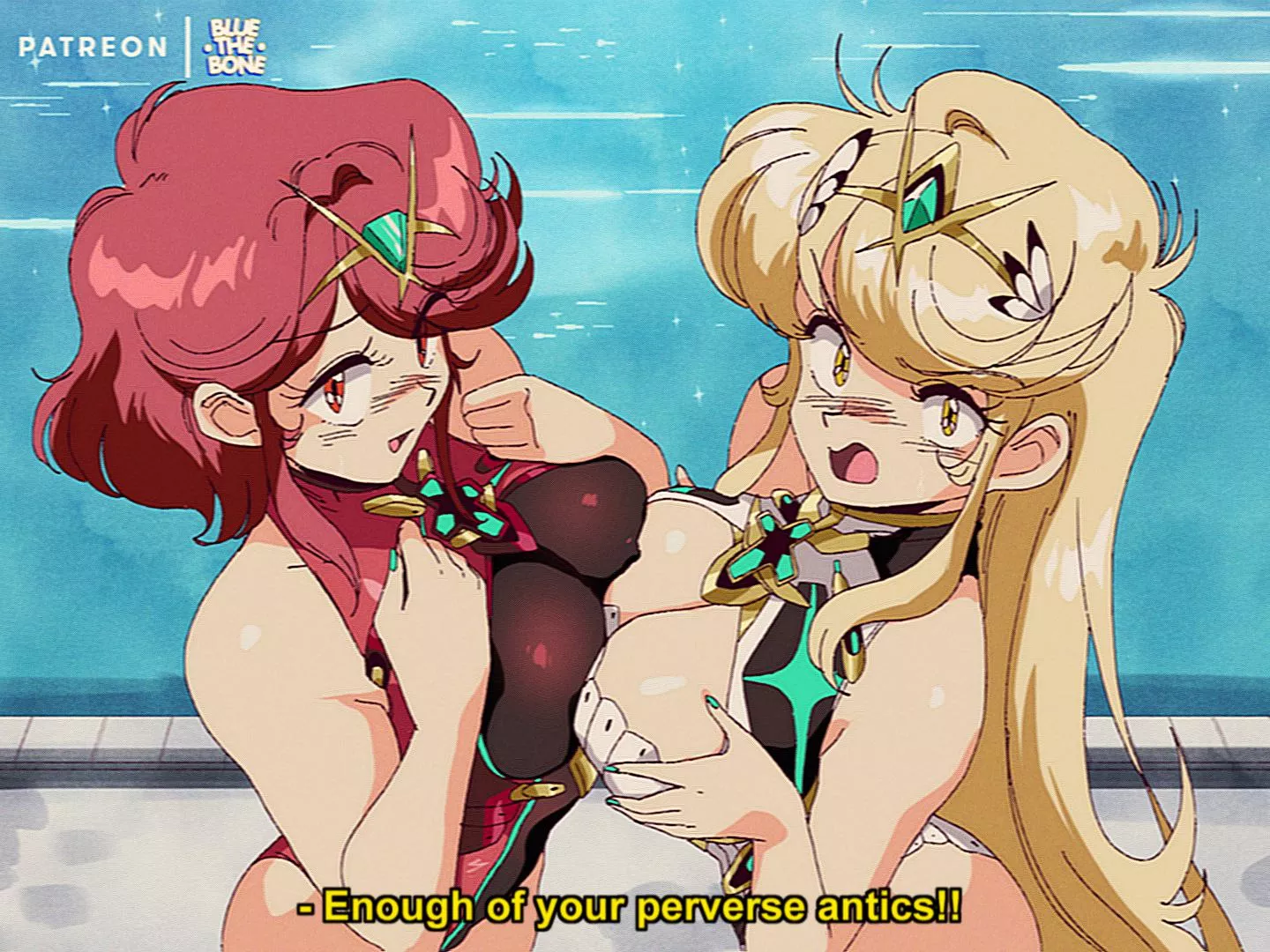 Retro Pyra and Mythra (Bluethebone) [Xenoblade]