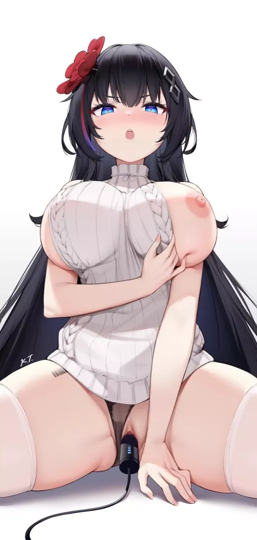 Revealing one boob