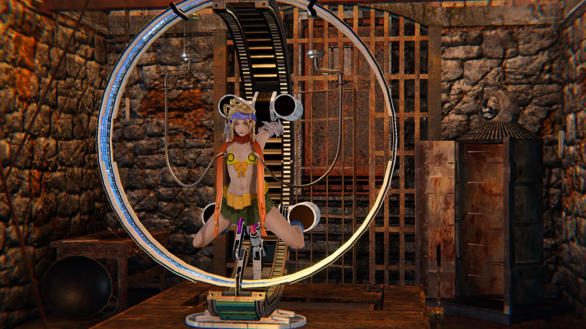 Rikku was my 12 year old crush so I feel a little guilty for attaching her to that machine but well, she has teased me for going on 25 years! (NOT AI)