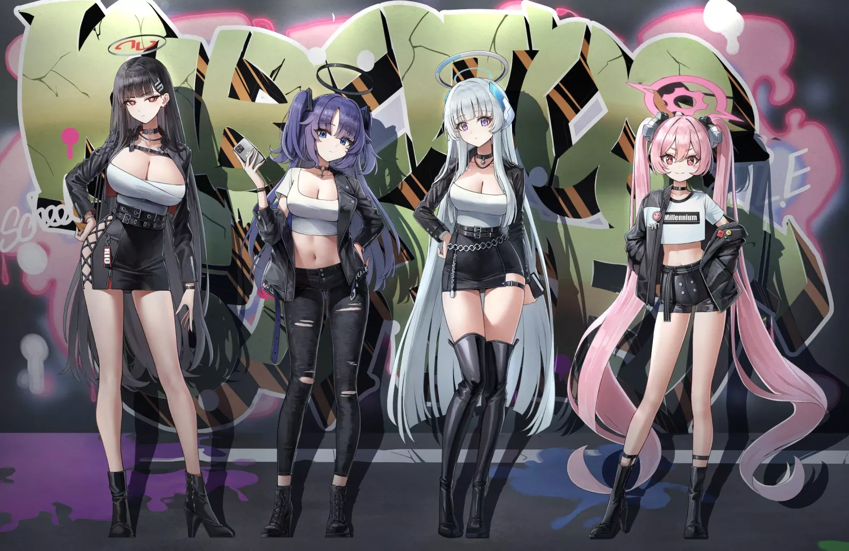 Rio, Yuuka, Noa, & Koyuki [Blue Archive]