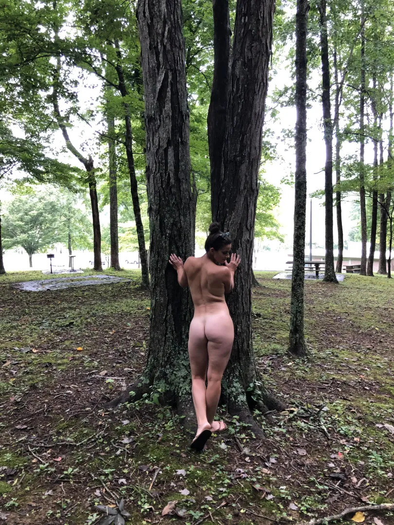Road trip essentials include: snacks, an audio book, and stopping at a rest area for a naked photo shoot