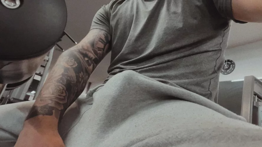 Rock hard in the gym.