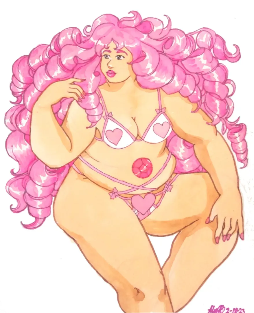 rose v-day pinup