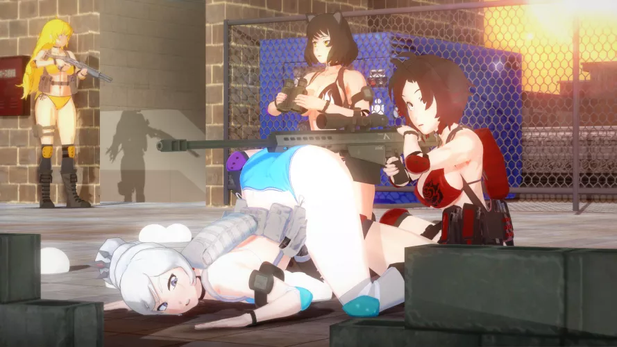 Ruby forgot her sniper stand at base, but luckily she had a substitute. (ExZelled) 