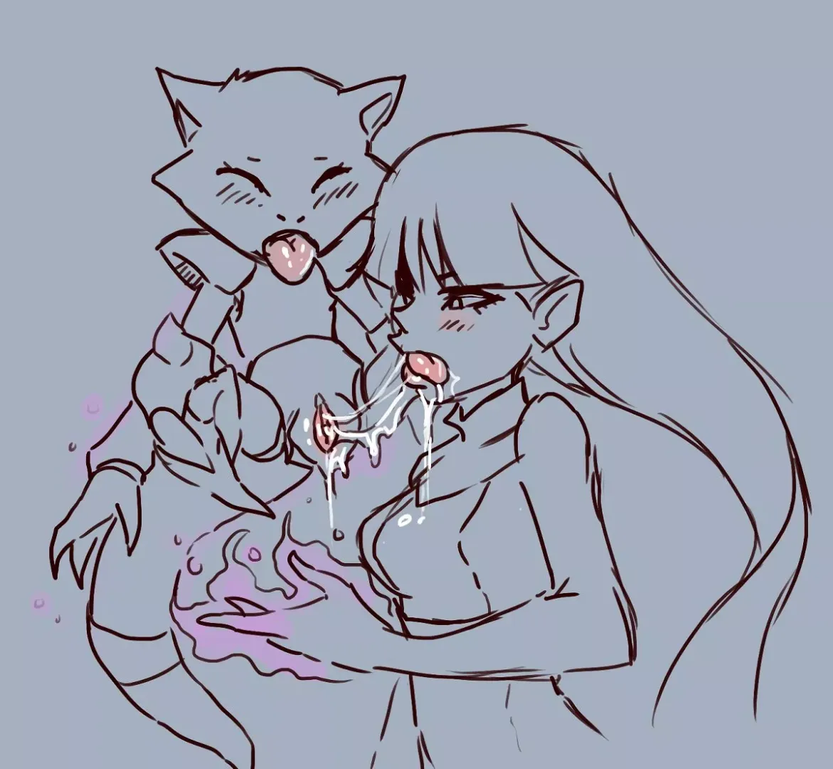Sabrina sloppy cunnilingus with Abra (ungulatr)