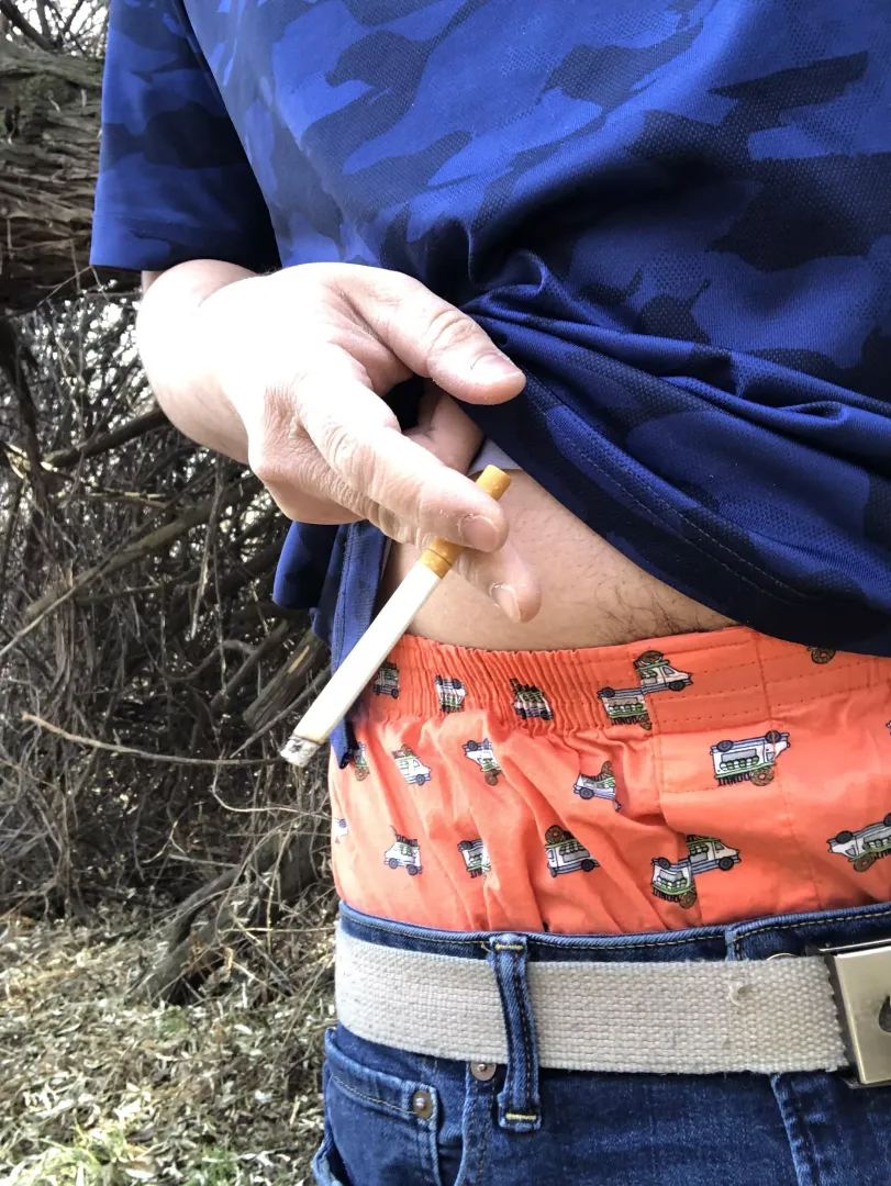 Sagging with my donut truck boxers!