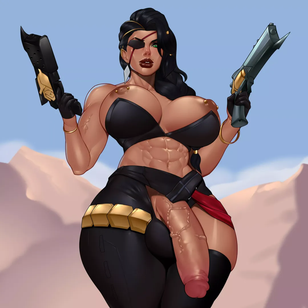 Samira and her Guns. [League Of Legends] (Crocodilchikart)