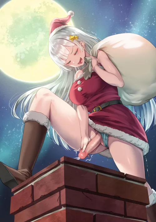 Santa's coming down the chimney alright