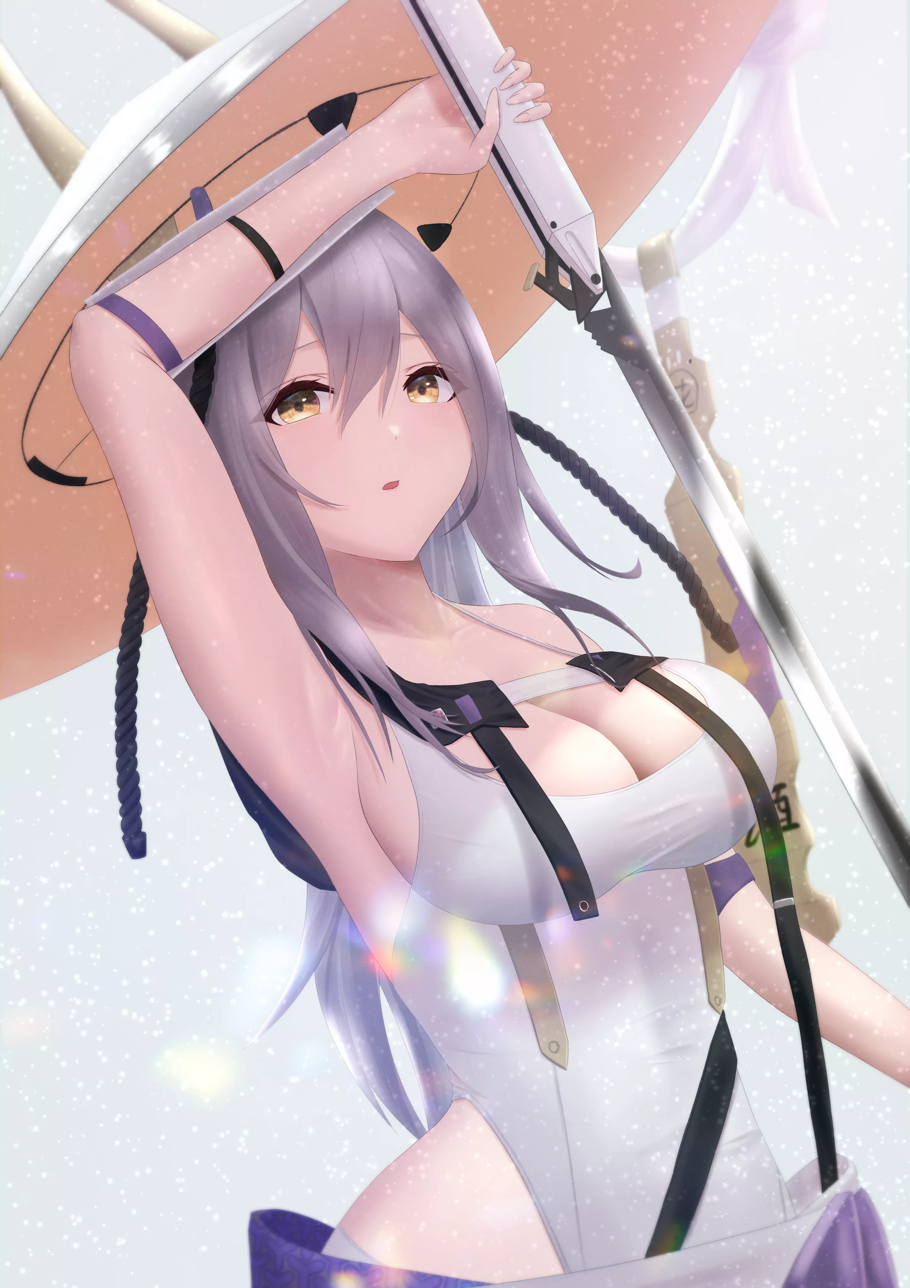 Scarlet wielding her sword (Sawtooth) [Goddess of Victory: NIKKE]