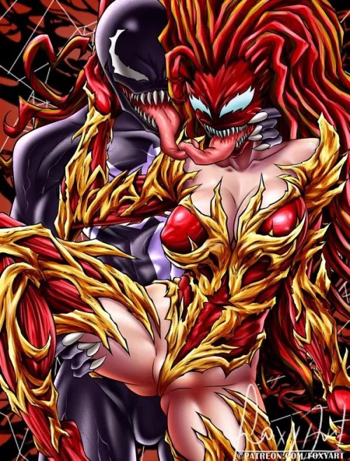 Scream and Venom by Foxyart