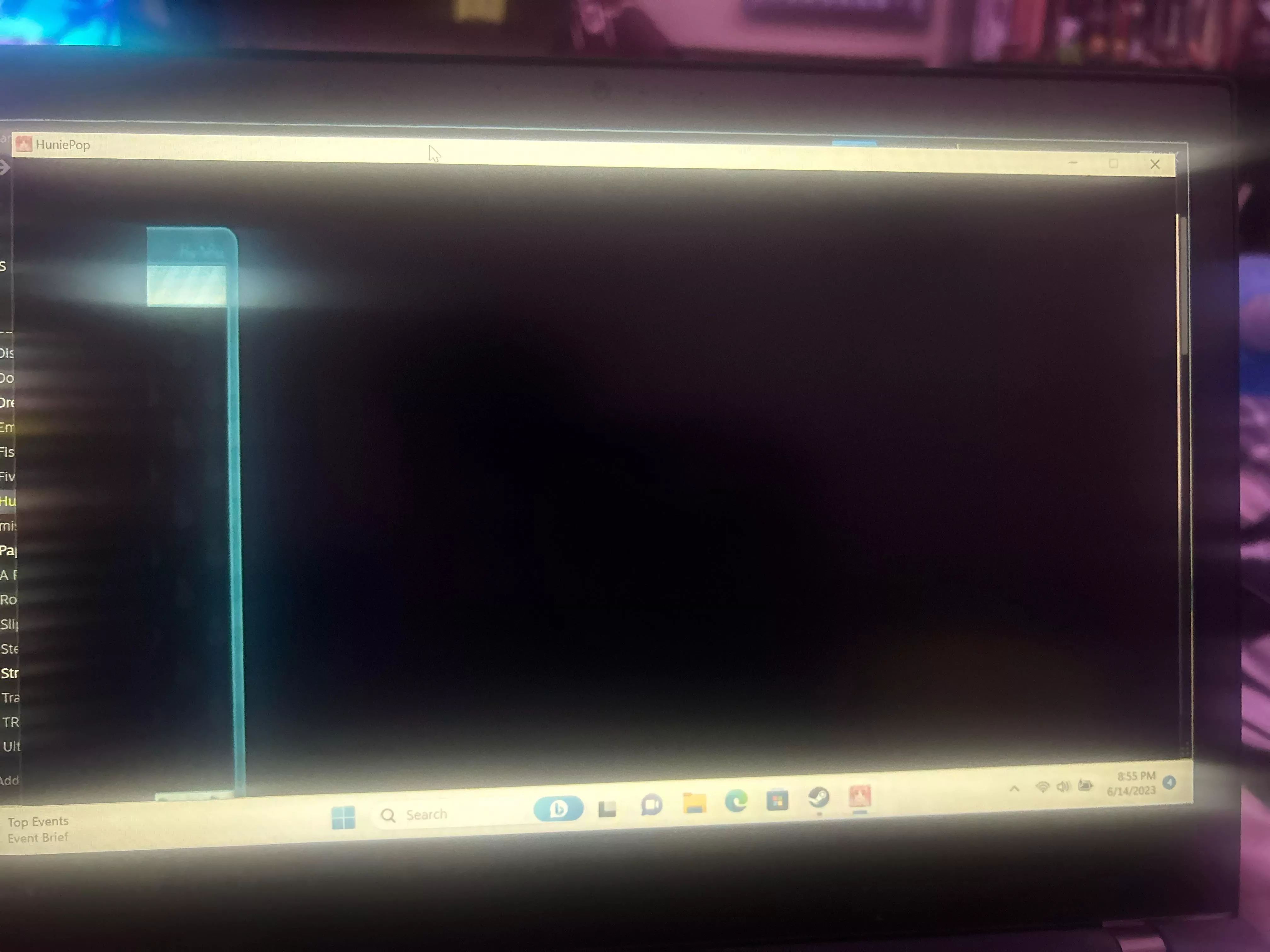 Screen stuck