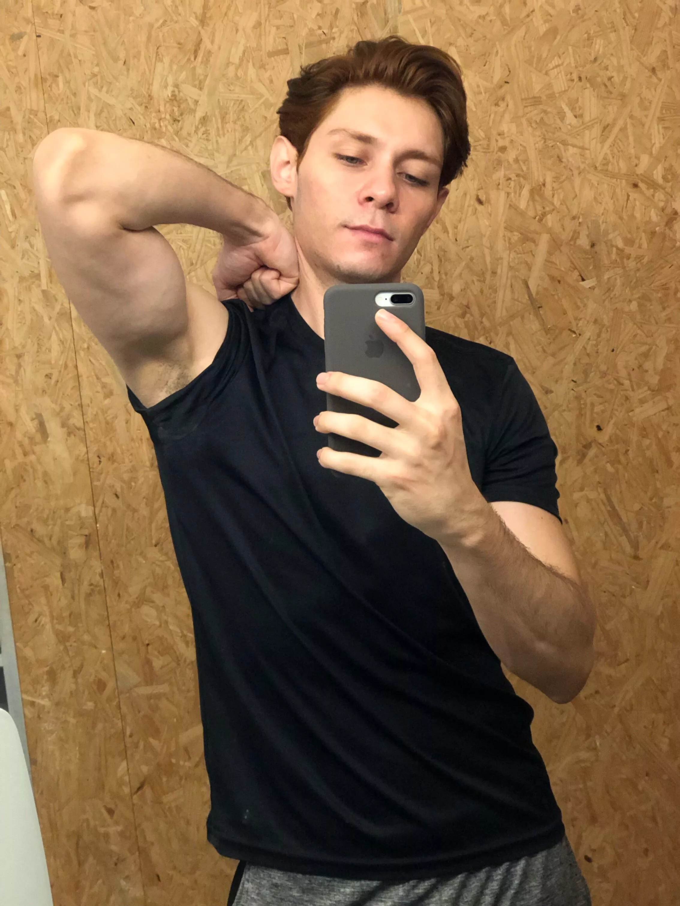 Self in the gym mirror