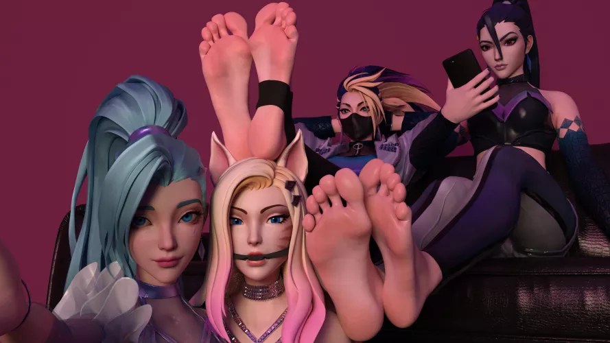 Seraphine, Ahri, Akali & Kai'sa [League of Legends] (Afu7777777) 