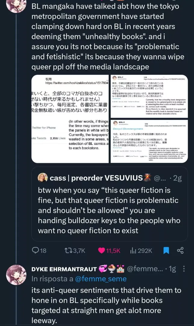 Serious question, but is this true? Are Japanese BL and Yaoi works really in danger?