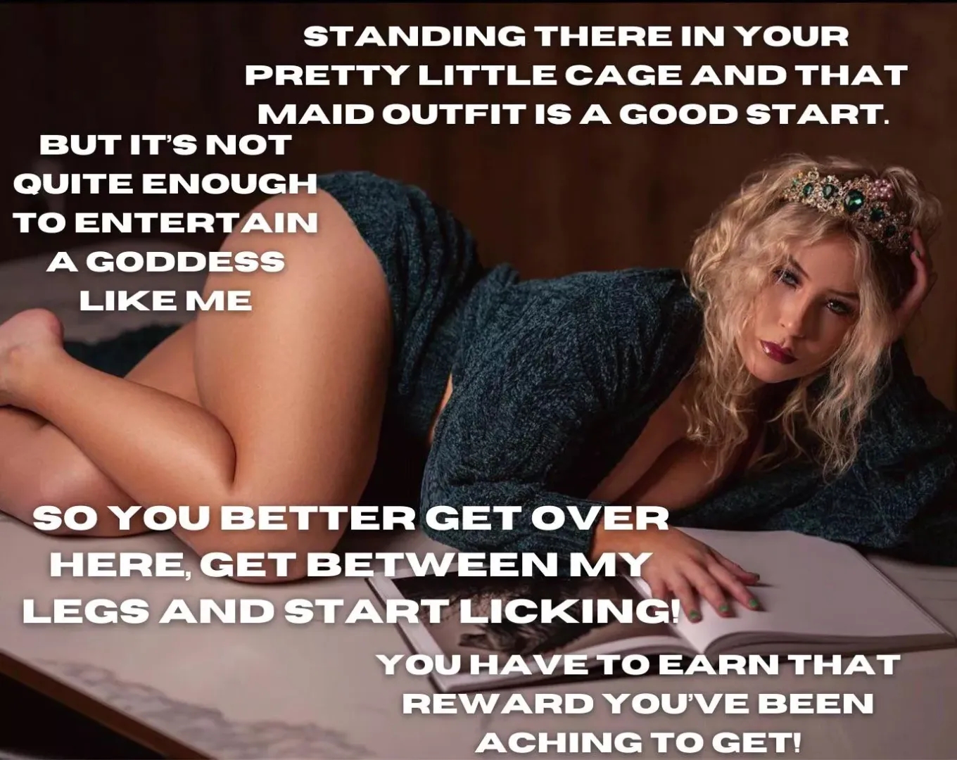 Serving a goddess means more than just standing there!