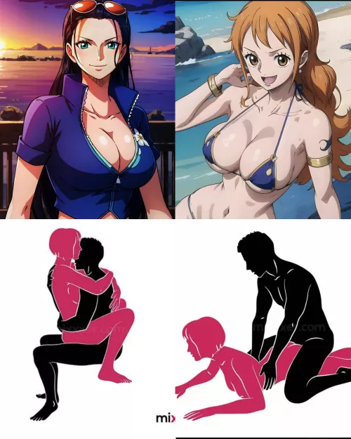 Sex position you will prefer for Nami and Robin (1) Face to Face (2) Pronebone