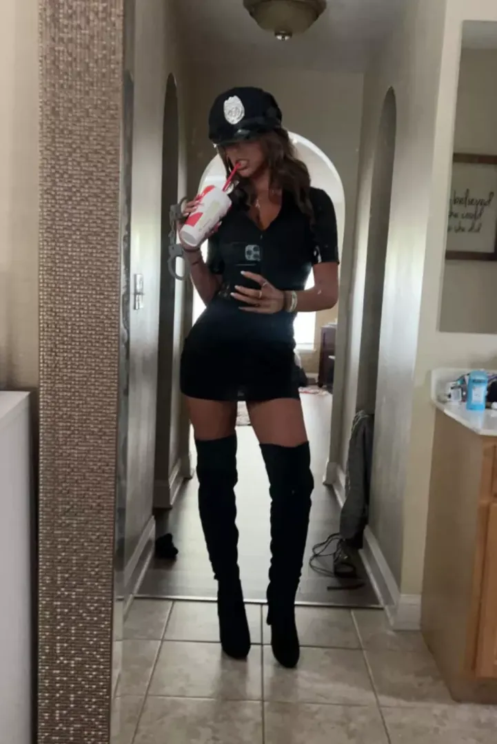 Sexy cop is thirsty